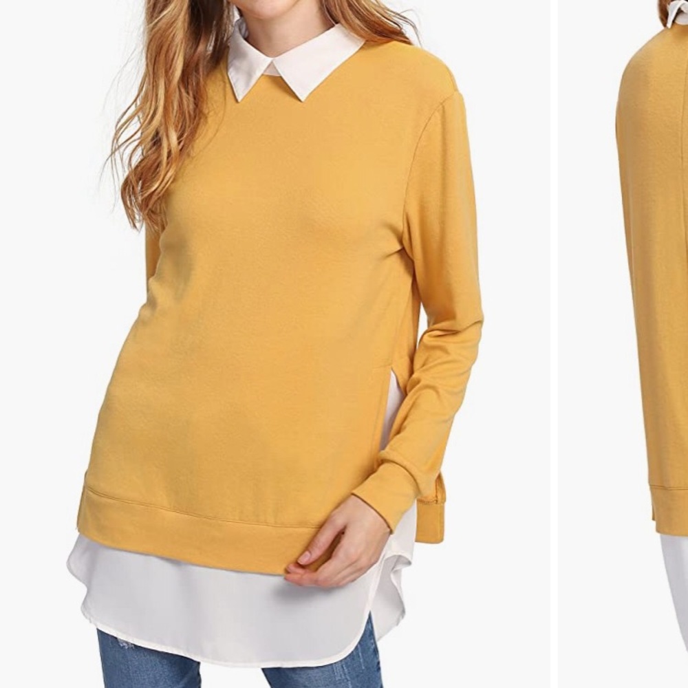Yellow Collared Top